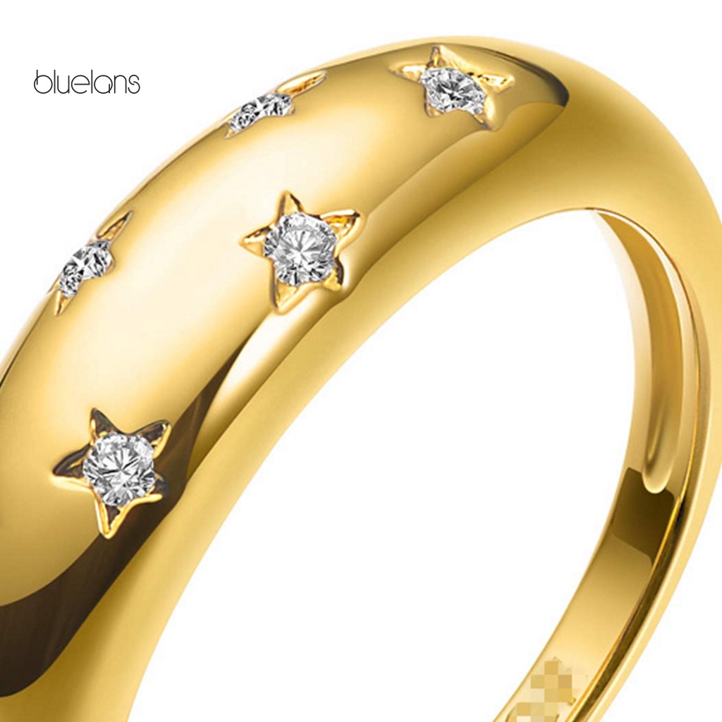 Nhẫn Hợp Kim Hình Ngôi Sao Năm Cánh Màu Sắc Tinh Tế