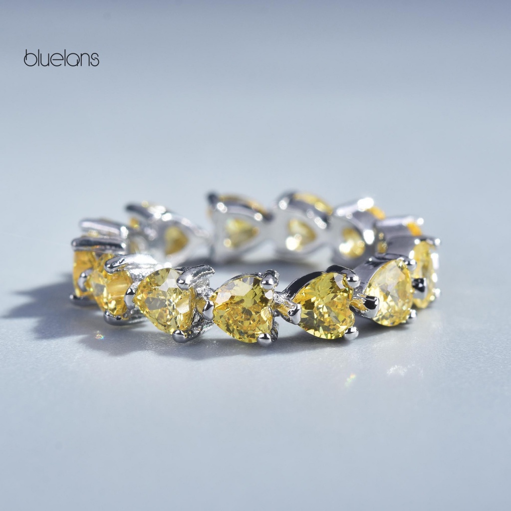 Nhẫn Đính Đá Bluelans Hình Trái Tim Có Thể Điều Chỉnh Kích Cỡ