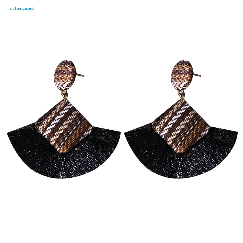 Túi Đựng Đồ Dùng Cao Cấp Tiện Dụng| Bông Tai HợP Kim DạNg QuạT Tua Rua ĐíNh Đá Xinh XắN