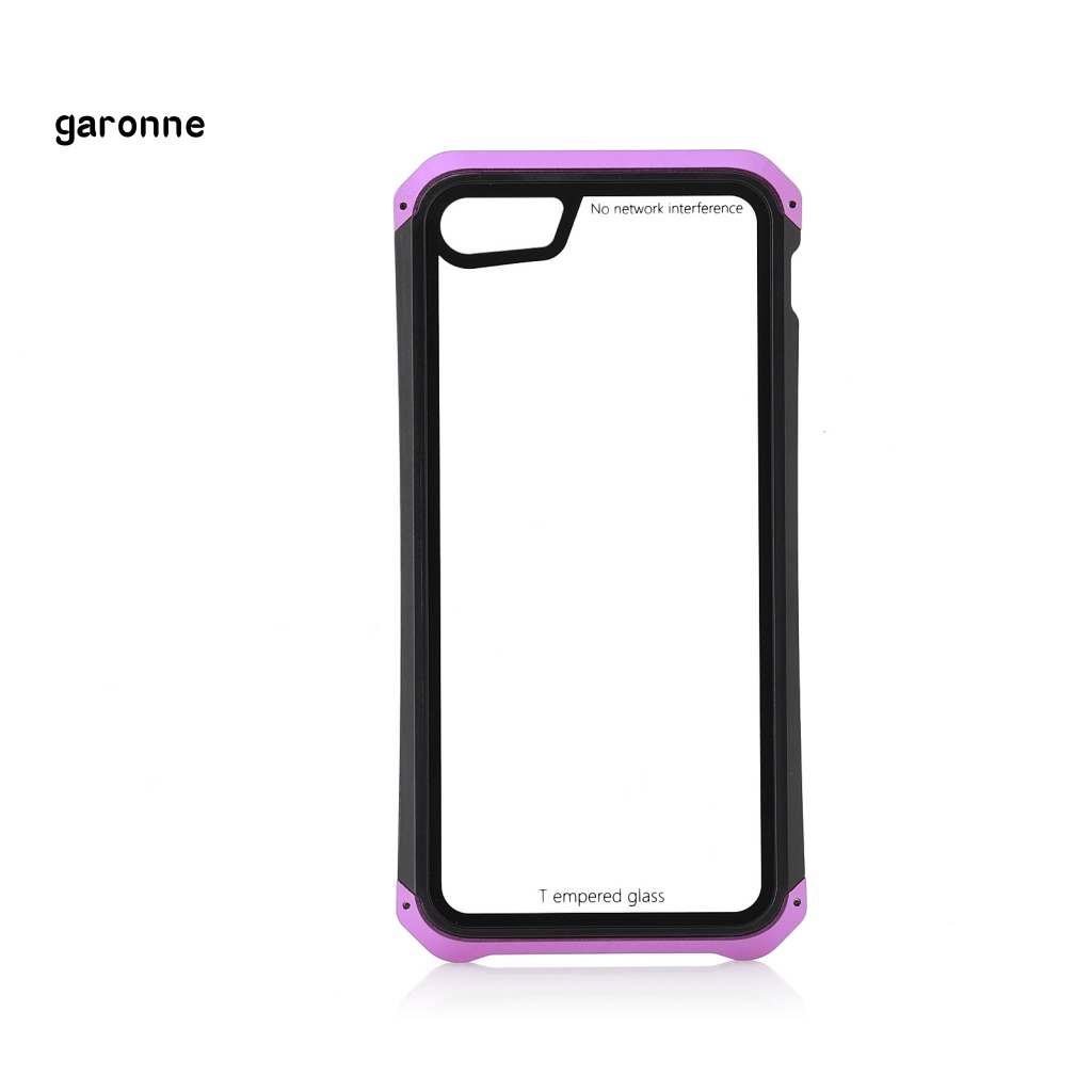 Ốp Điện Thoại Kính Cường Lực Khung Kim Loại Chống Sốc Cho iPhone 7 / 8 / X / XS / XR