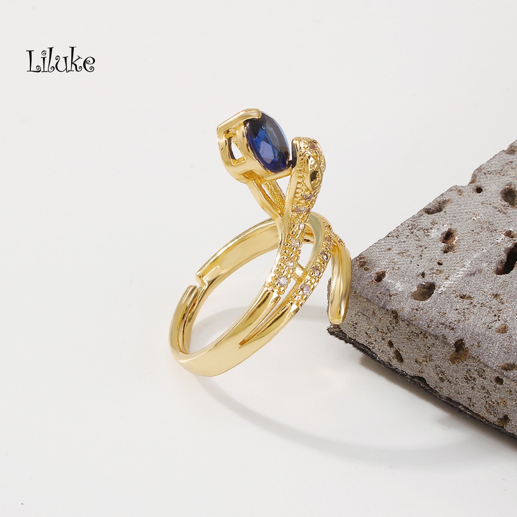 Nhẫn Hợp Kim Hình Rắn Đính Đá Thời Trang Cho Nữ