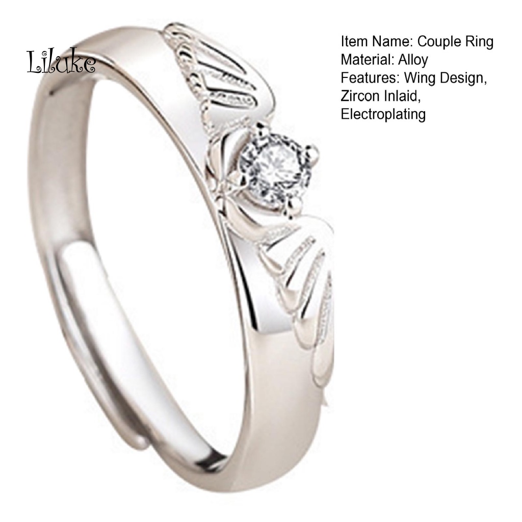 Nhẫn Đôi Cánh Thiên Thần Đính Đá Thời Trang Cho Nữ