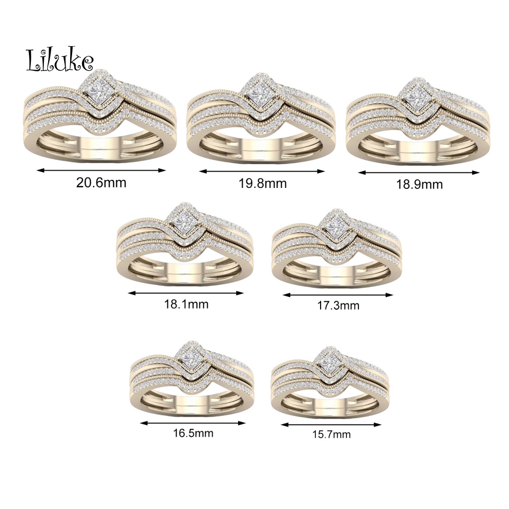 Nhẫn Hợp Kim Trang Trí Đính Đá Kiểu Dáng Hình Học Cho Nữ