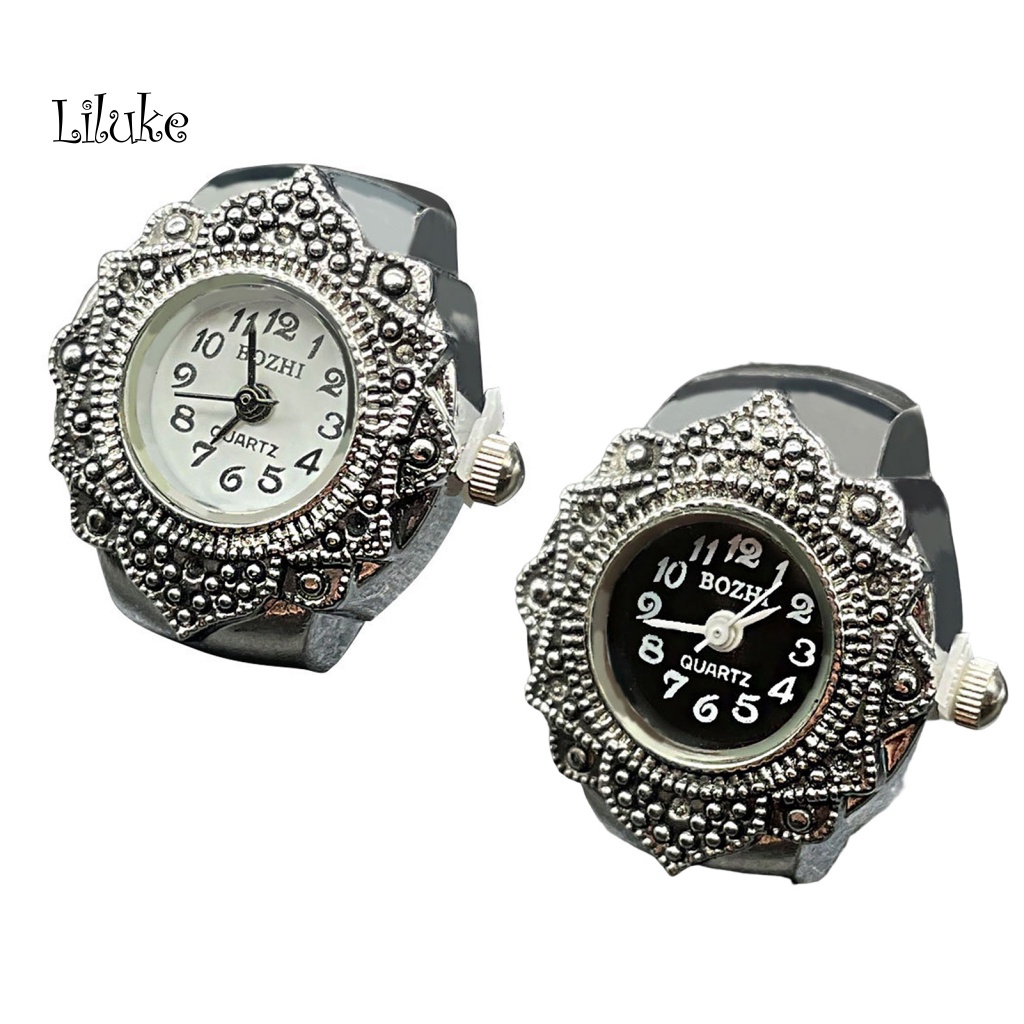 Nhẫn Đồng Hồ Hợp Kim Đính Đá Thời Trang Cho Cặp Đôi