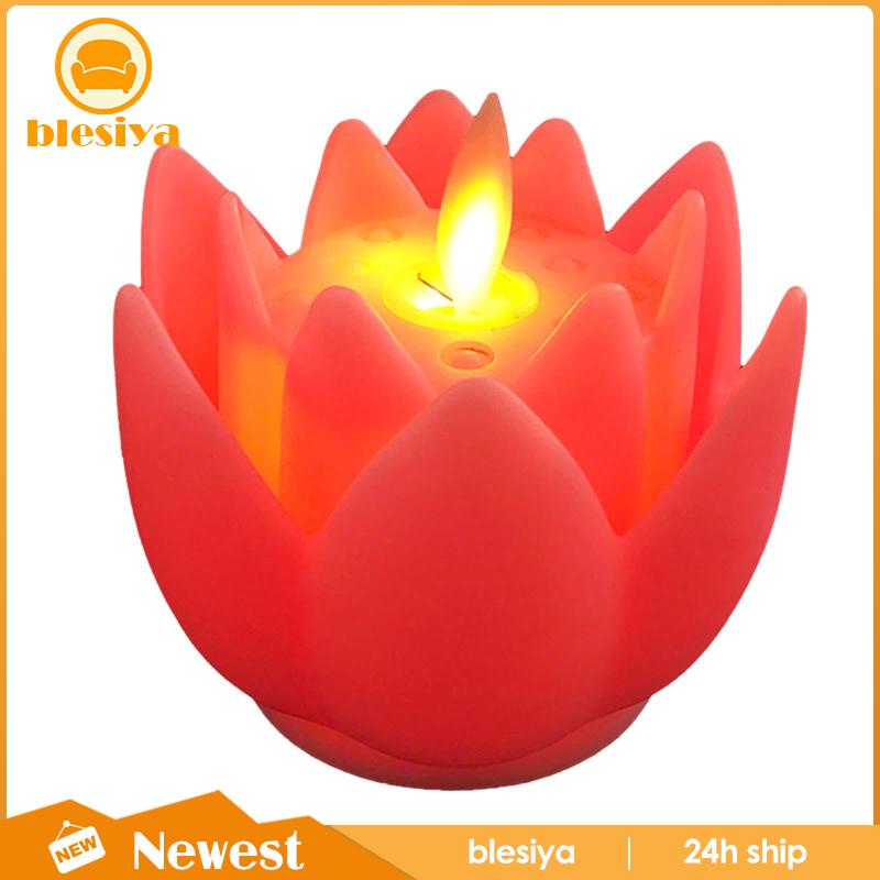Đèn LED Giả Nến Hình Hoa Sen Phong Cách Phật Giáo