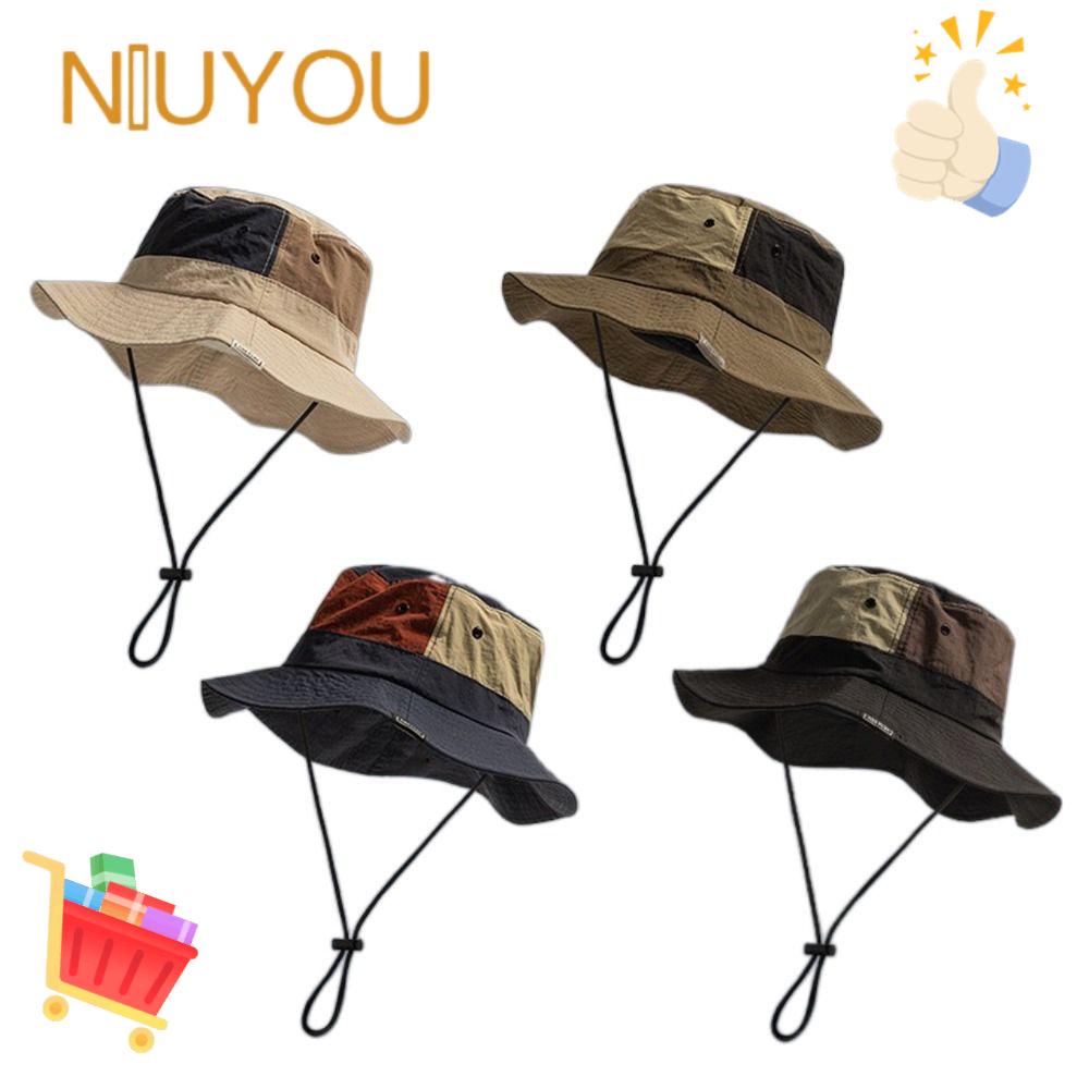 NIUYOU Nón Tai Bèo Vành Rộng Chống Tia UV Thoáng Khí Dùng Cho Leo Núi / Cắm Trại