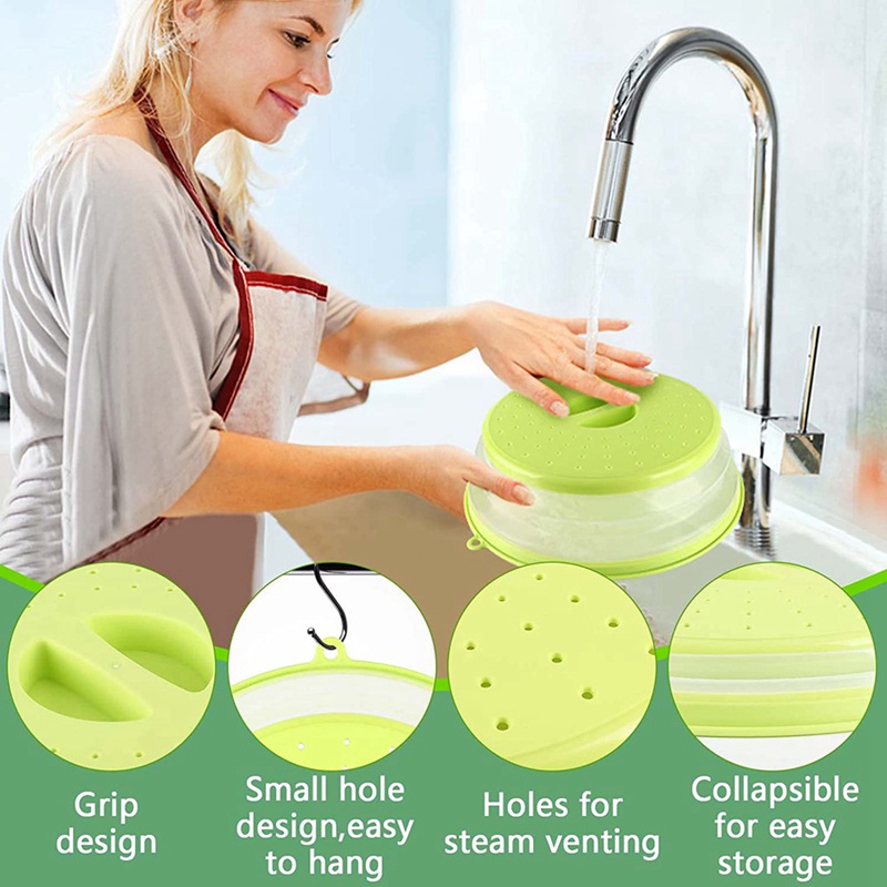 Set 2 Tấm Bọc Lò Vi Sóng Chống Văng Có Thể Gấp Gọn