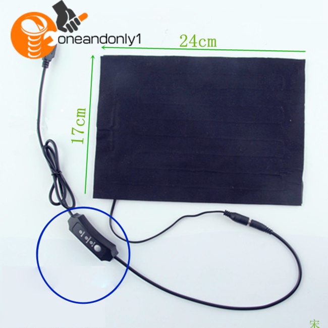 Đệm Sưởi Ấm Ba Tốc Độ Usb 17x24cm Có Chức Năng Hẹn Giờ Cho Cổ / Thắt Lưng