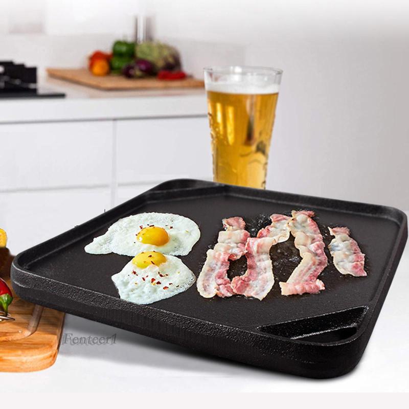 Vỉ Nướng Bằng Sắt Chống Dính Có Thể Đảo Ngược Tiện Dụng