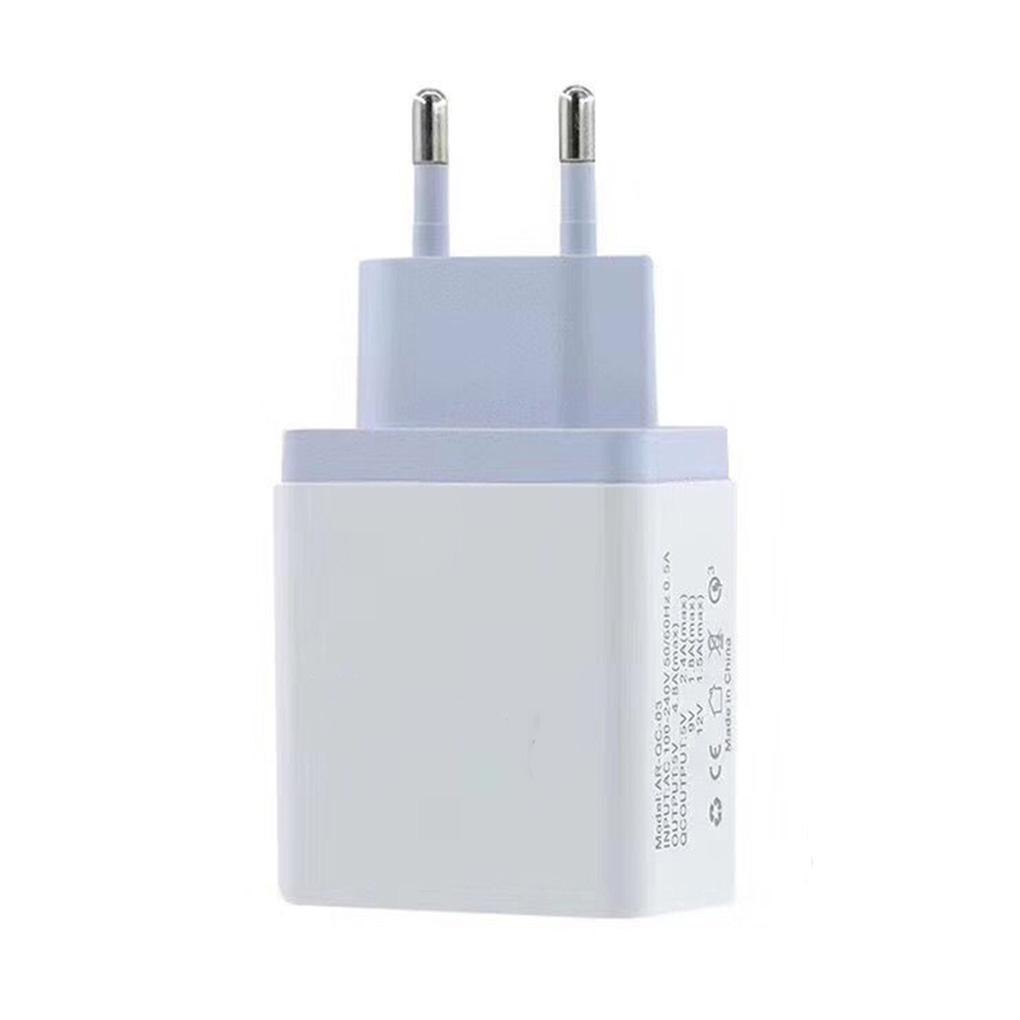 Củ Sạc Nhanh Với 3 Cổng USB Phích Cắm EU Thay Thế Chuyên Dụng Cho iPhone Android
