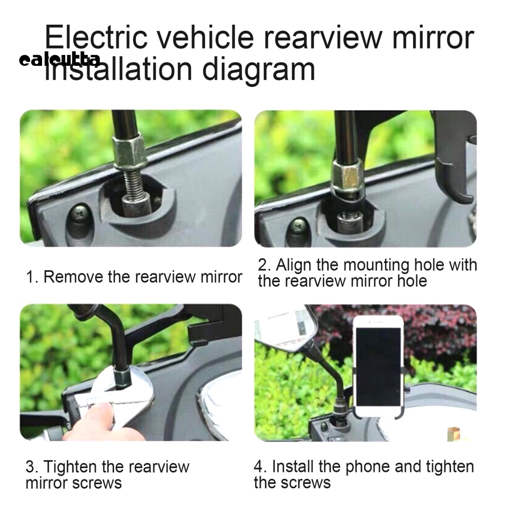 Giá Đỡ Điện Thoại Gắn Tay Lái Xe Máy Bằng Hợp Kim Nhôm Có Thể Xoay Điều Chỉnh