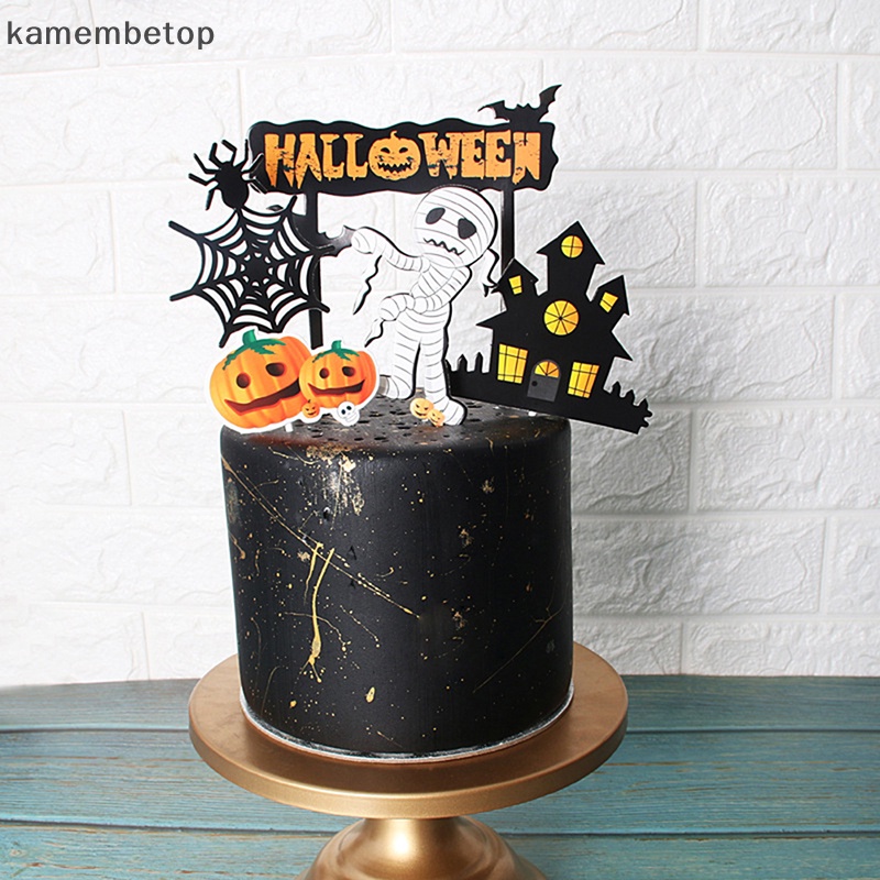 1 Bộ Que Cắm Trang Trí Bánh Kem Phong Cách Halloween