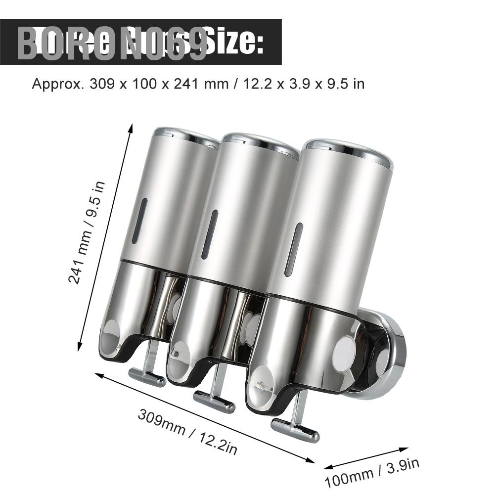 Boron069 Treo Tường Nhà Vệ Sinh Khách Sạn Bình Đựng Xà Phòng Bằng Tay Tắm Dầu Gội