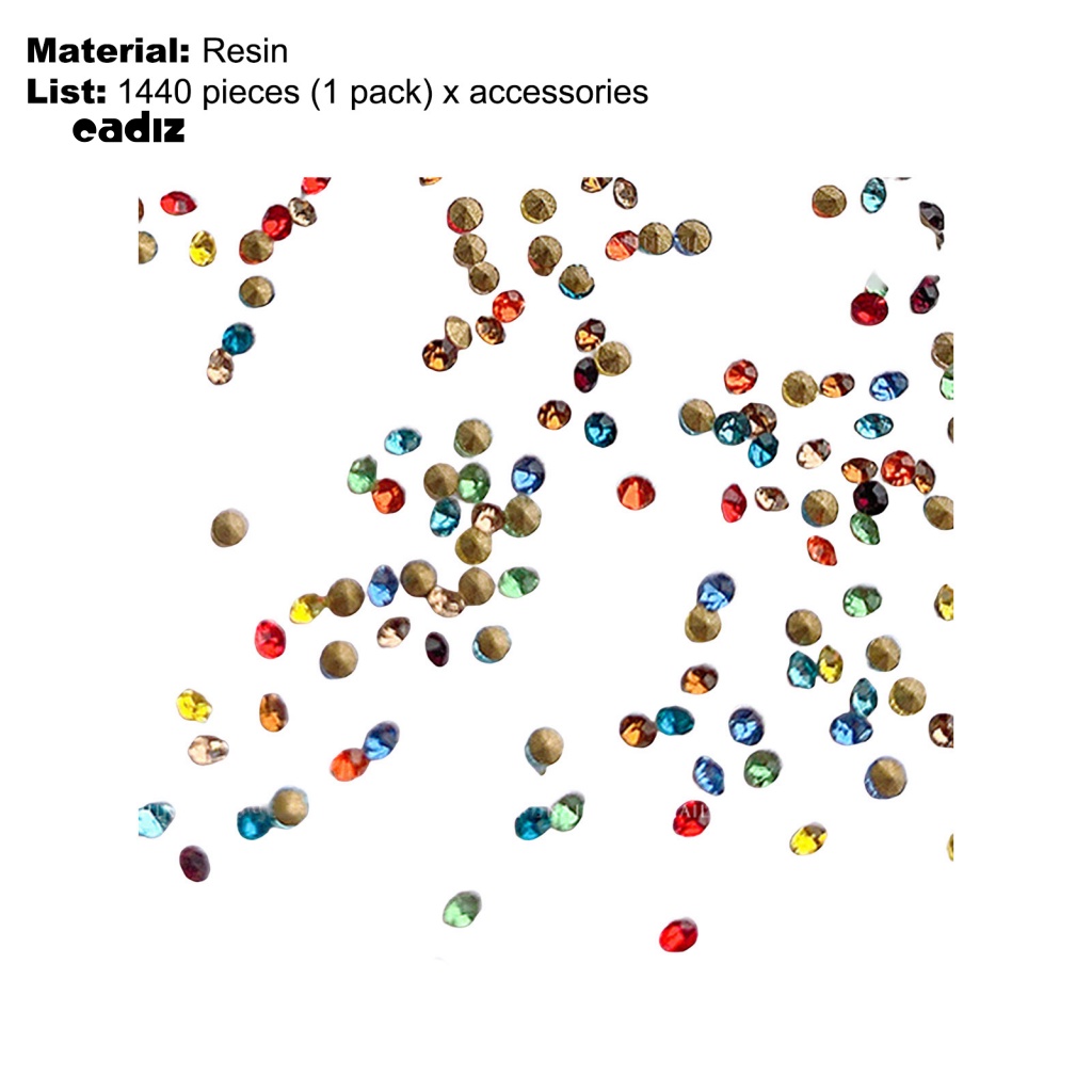 Túi 1440 Hạt Đá Tròn Nhỏ Lấp Lánh Dùng Trang Trí Móng Tay DIY