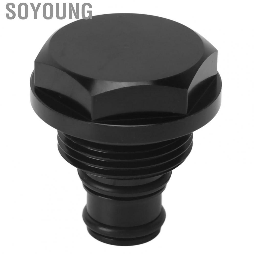 Soyoung BWD 012B Anodized Direct Replacement Rustproof Wearproof Black Turbo Solenoid Plug Valve Connector Aluminum for Auto