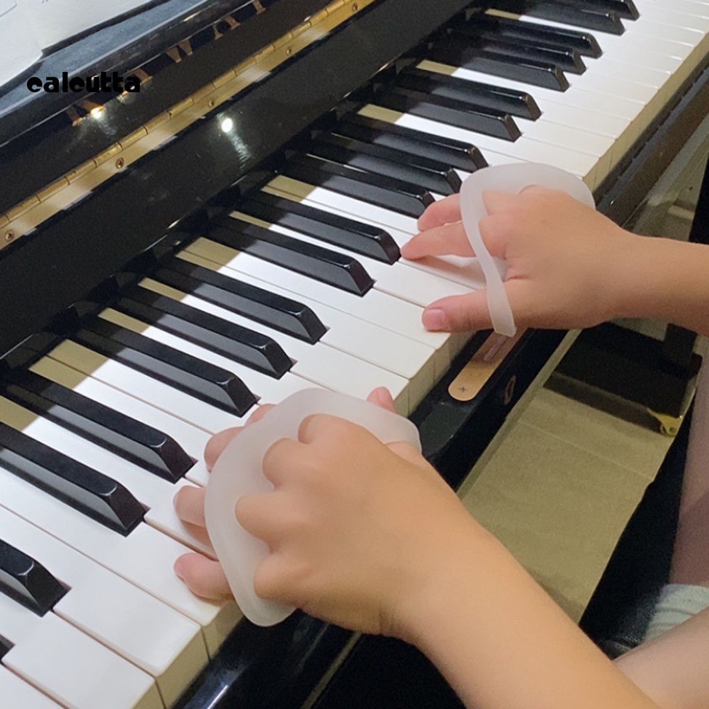 1 Cặp Bọc Ngón Tay Chơi Đàn Piano Bằng TPE Hình Bán Nguyệt Thoải Mái