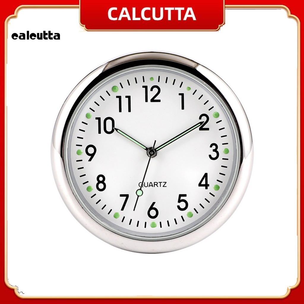 [calcutta] Đồng Hồ Điện Tử Hình Tròn Nút Pin Hoạt Động Cao / Thấp Chịu Nhiệt Độ Cao / Thấp Tự Dính Trang Trí Bảng Điều Khiển Xe Hơi