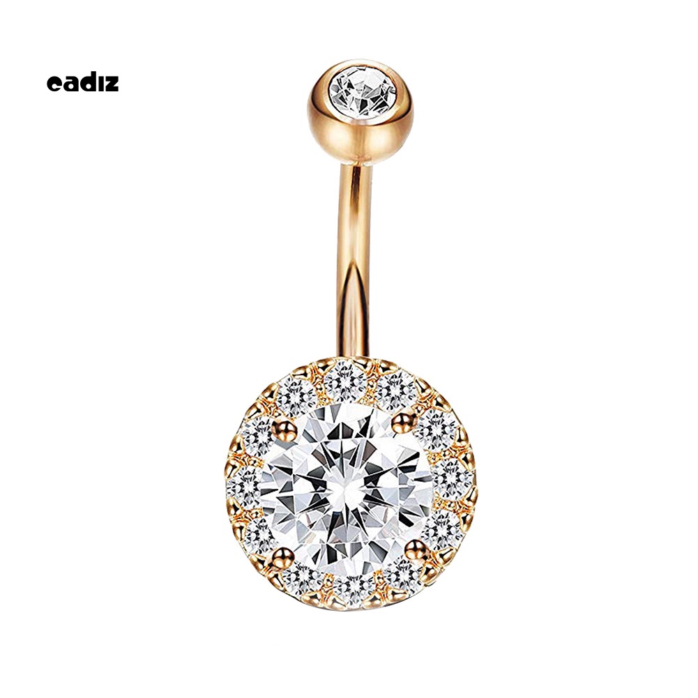 Khuyên Rốn Dạng Thanh Tạ Đính Đá Cho Nữ