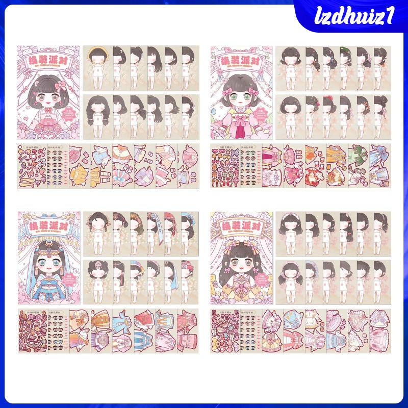 Bộ 4 Sticker Trang Trí Sổ Hình Công Chúa