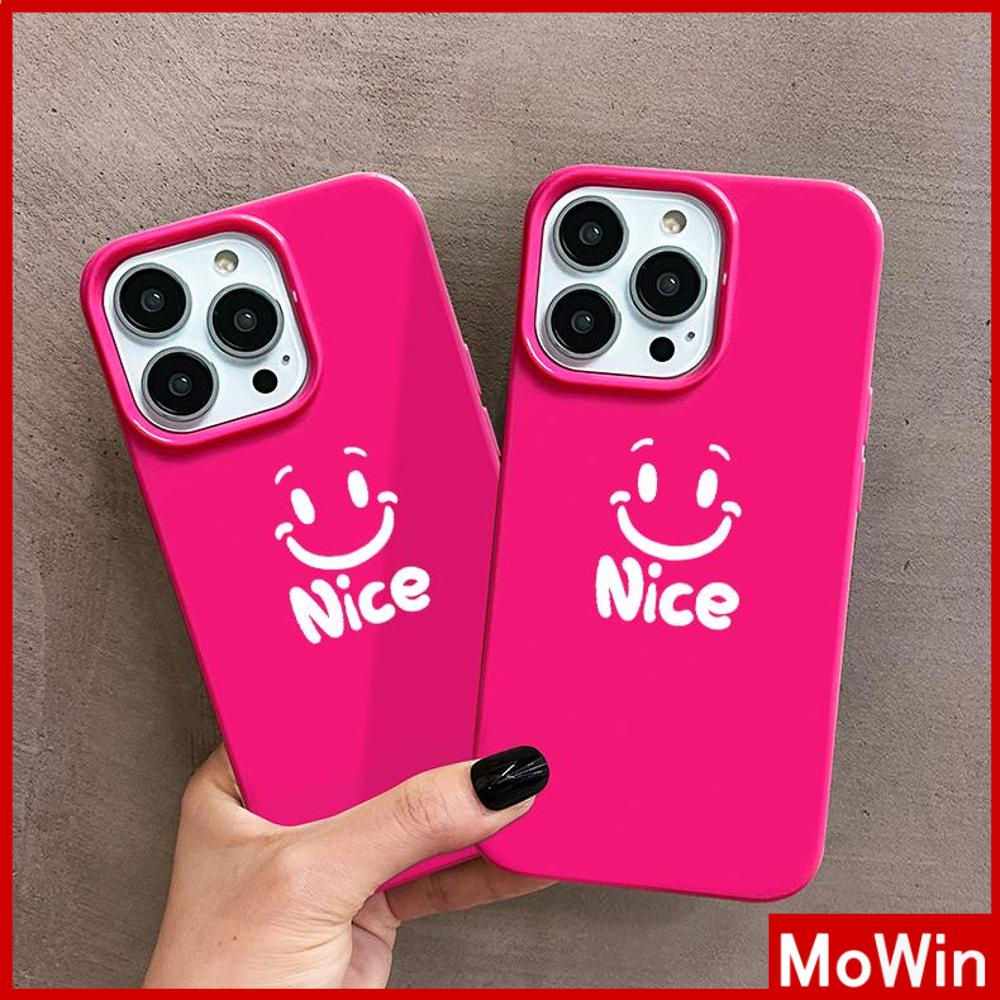 Ốp lưng iPhone 14 Pro max Ốp lưng iPhone Vỏ kẹo màu đỏ hồng TPU Vỏ mềm Bảo vệ camera Nụ cười đơn giản Tương thích với iPhone 13 Pro max 12 Pro Max 11 xr xs max 7Plus 8Plus