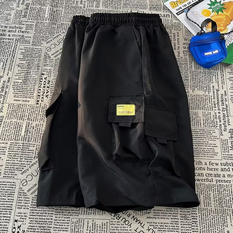 Quần Short Thể Thao Ống Rộng Màu Trơn Đơn Giản Thời Trang Hàn Quốc Cho Nam