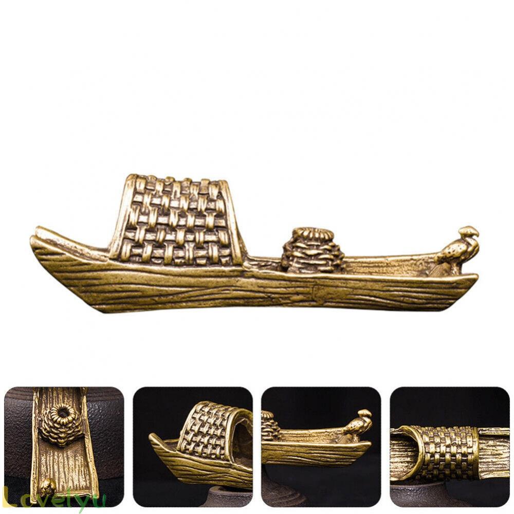 ⭐READY STOCK ⭐Antique Fishing  Figurines Miniature Desktop Ornaments Ship Statue Boat Decor