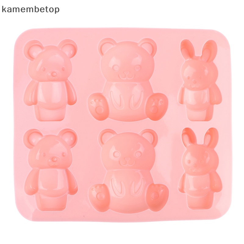 Khuôn Silicon Làm Bánh Kẹo Hình Gấu Hoạt Hình Dễ Thương
