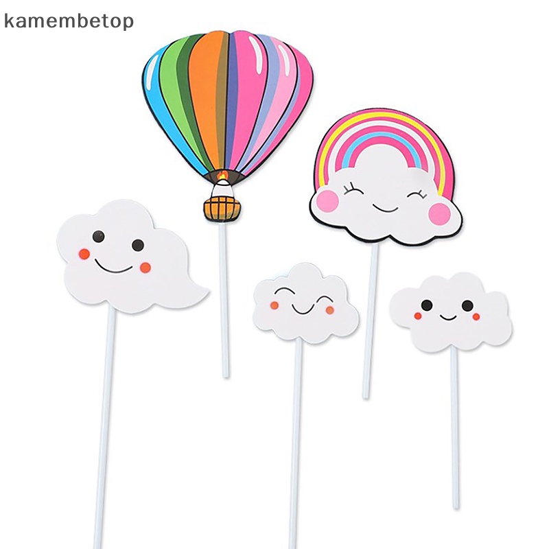Beto Bong Bóng Mini Nhiều Màu Sắc Hình Đám Mây Dễ Thương Trang Trí Bánh Cupcake Tiệc Sinh Nhật Cho Bé n