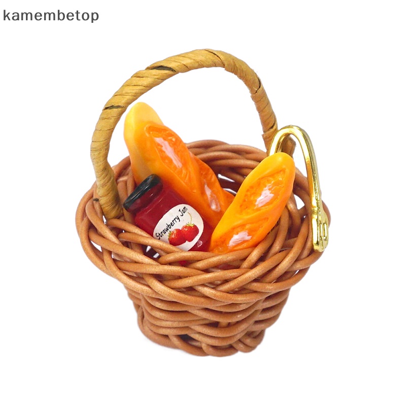 1 Bộ Rổ Bánh Mì Đồ Chơi Búp Bê Cỡ 1 / 12