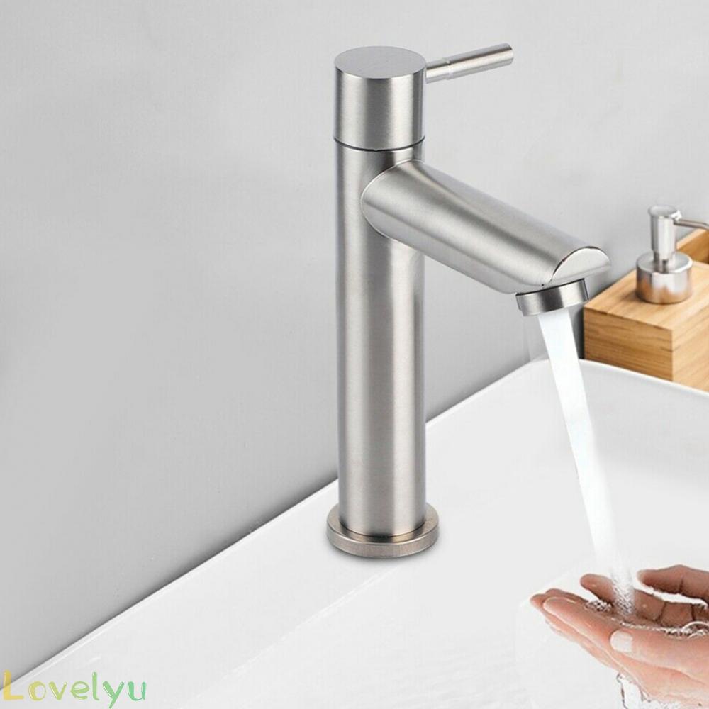 ⭐READY STOCK ⭐Basin Faucet Bathroom Counter Durable Fresh Practical Silver Single Cold
