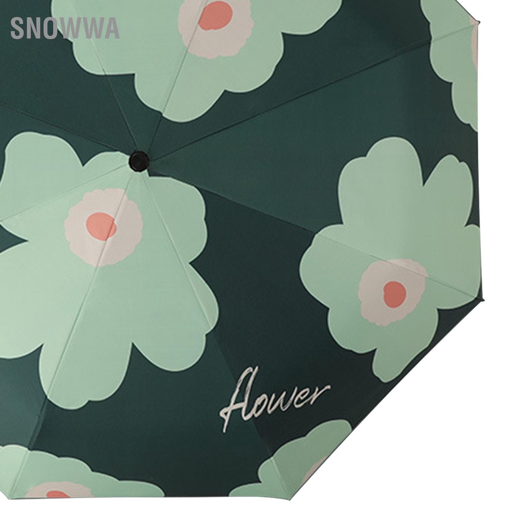Snowwa Mẫu hoa ô gấp chống tia cực tím Có thể gập lại Rain Shine Sử dụng kép Ô che nắng cho du lịch