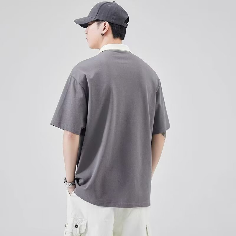 Áo Thun polo Mỏng Tay Lỡ Dáng Rộng Thời Trang Xuân Hè Cho Nam
