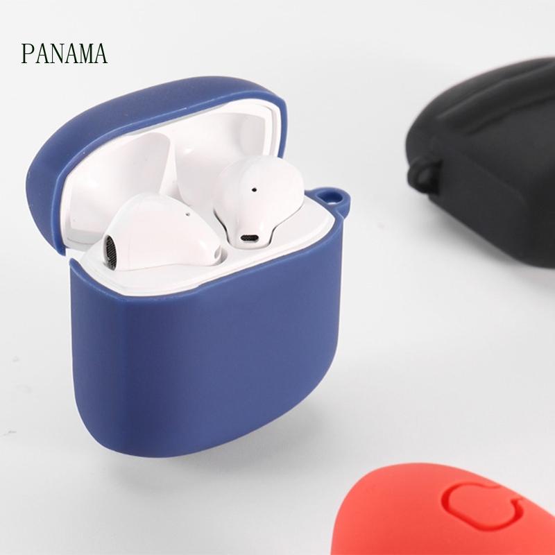 Vỏ Bảo Vệ Hộp Sạc Tai Nghe Không Dây Lollipods Bằng Silicon Màu Trơn Thời Trang