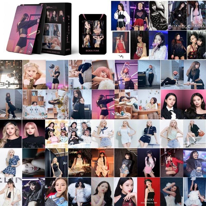 Set 55 Tấm Thẻ In Hình Các Thành Viên Nhóm Nhạc Blackpink