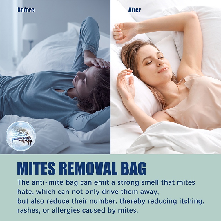 Mites Removal Bag Natural Herbal Mite Killer Patch Set for Beddings Fabrics