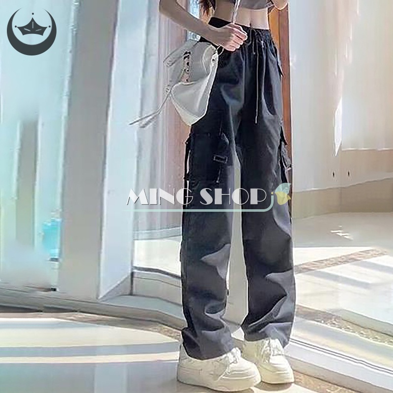 Quần Dài Ống Rộng Phong Cách Đường Phố Cá Tính Cho Nữ