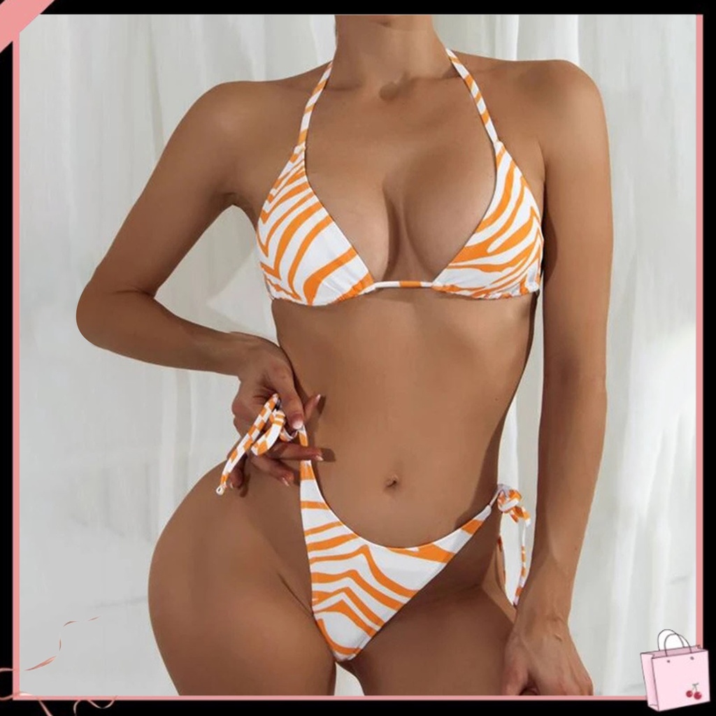 Bộ Đồ Bơi 2 Mảnh Thời Trang Mùa Hè Màu Sắc Tương Phản Cho Nữ