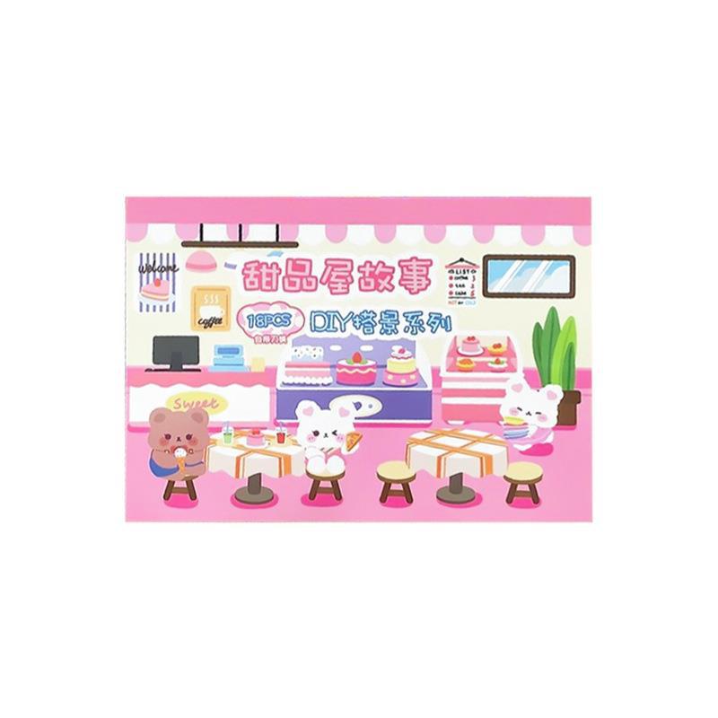 Bộ 18 Tấm Sticker Giấy Dán Trang Trí Sổ Tay DIY Hình Động Vật Dễ Thương