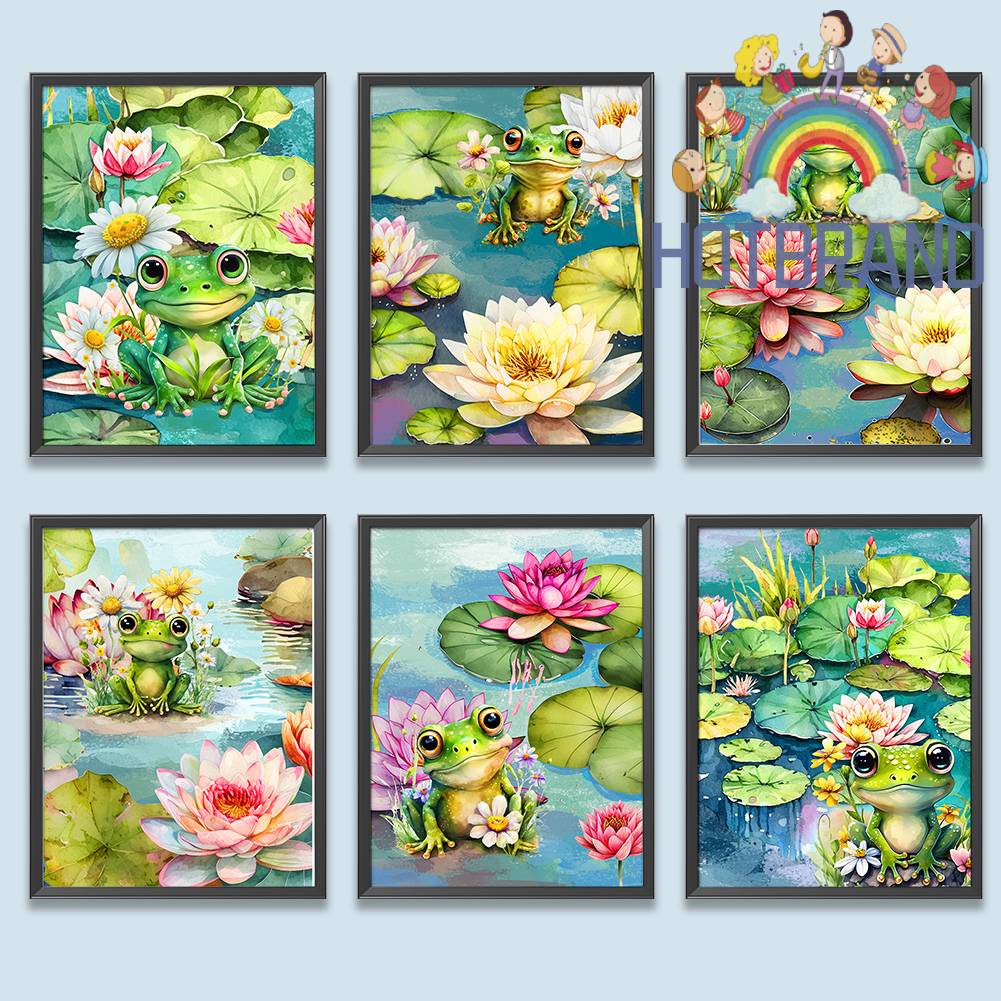 Tranh Đính Đá Kim Cương Toàn Bộ 5D DIY Hình Vẽ Ếch