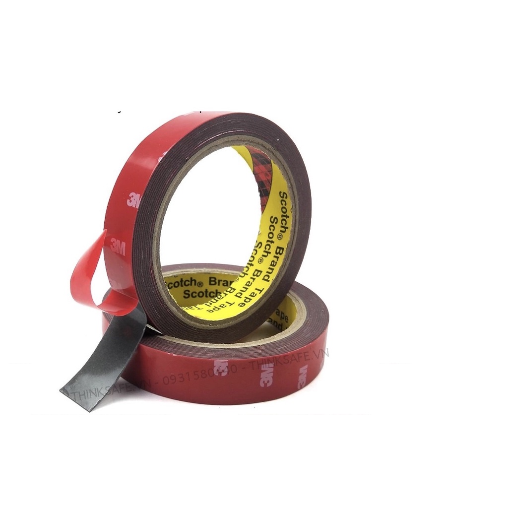 Băng Keo 3M 2 Mặt - Băng Dính Đục 3M 2 Mặt màu xám nhiều cỡ