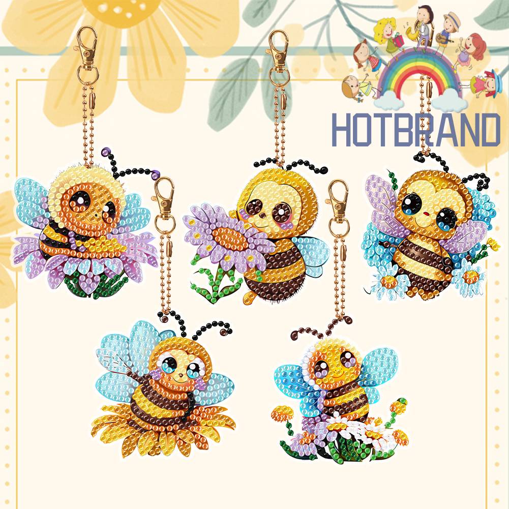 Set 5 Chú Ong Đính Đá Trang Trí Nhà Cửa