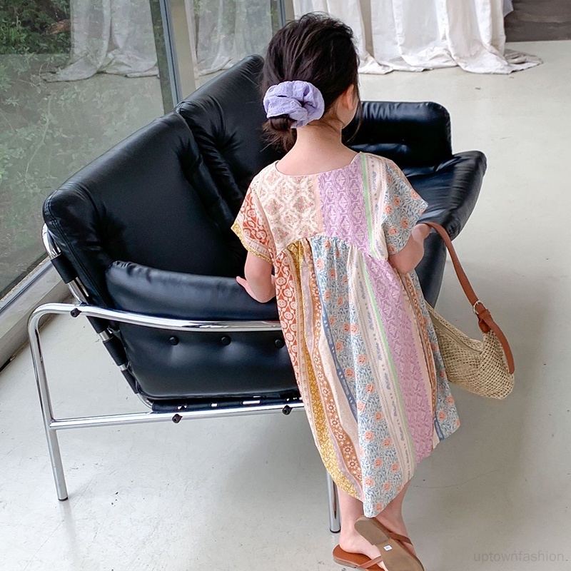 Đầm Tay Ngắn Thoáng Khí Thân Thiện Với Da Thời Trang Đi Biển Mùa Hè Cho Nữ