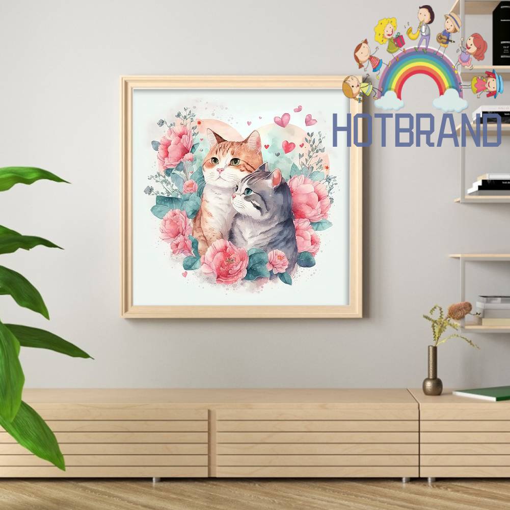 Toàn Bộ Bộ Tranh Thêu Chữ Thập 11CT Hình Chú Mèo Bằng cotton Thân Thiện Với Môi Trường