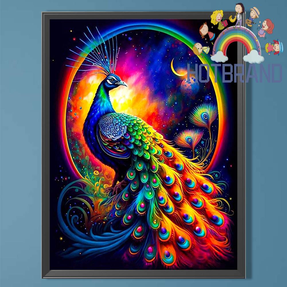 Tranh Đính Đá Kim Cương Toàn Bộ 5D DIY Hình Vẽ Công