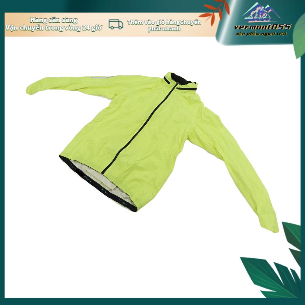 Vermont055 Bốn Mùa Mỏng Chống Thấm Nước Áo Mưa Đi Xe Đạp Thoáng Khí Khoác Nam Nữ Vàng Huỳnh Quang