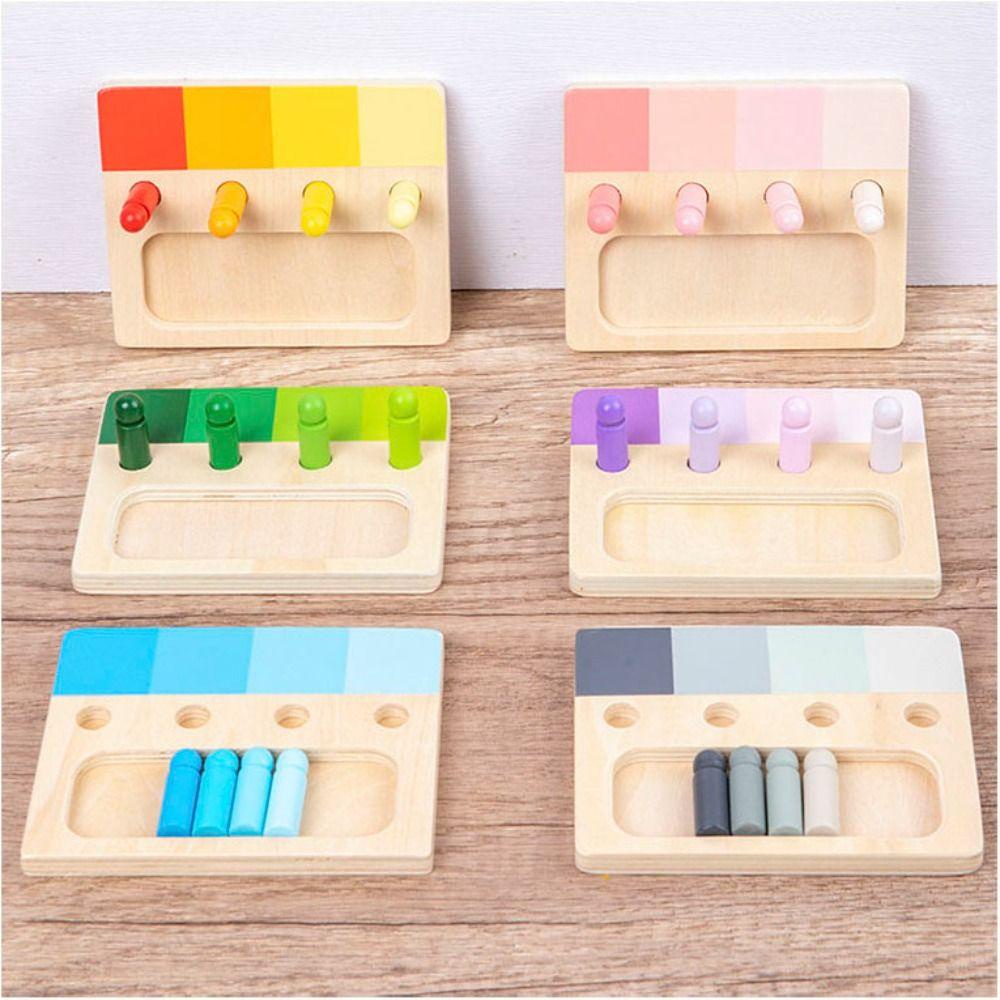 26EDIE Đồ Chơi Khối Gỗ Xếp Chồng Nhiều Màu Sắc Theo Phương Pháp Montessori Cho Bé