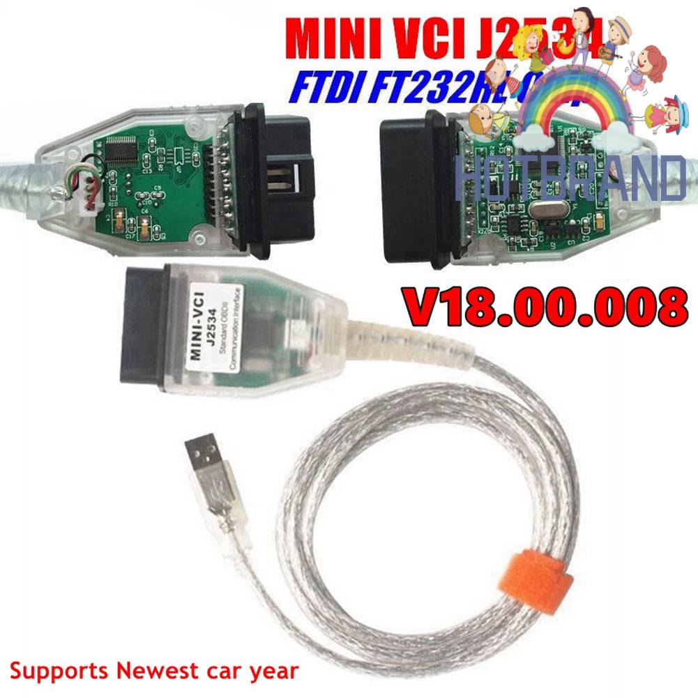 Dây Cáp MINI VCI J2534 Đa Ngôn Ngữ Cho Toyota TIS