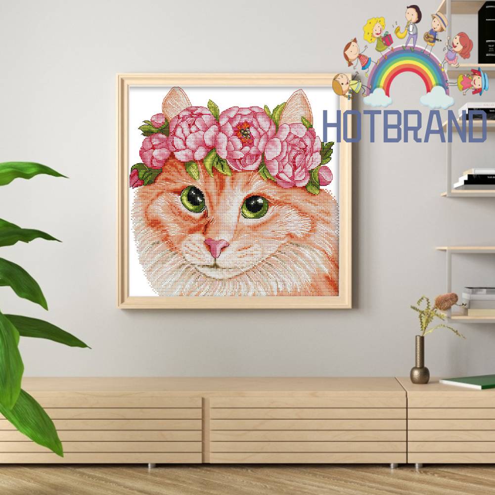 Tranh Thêu Chữ Thập 14CT Hình Mèo