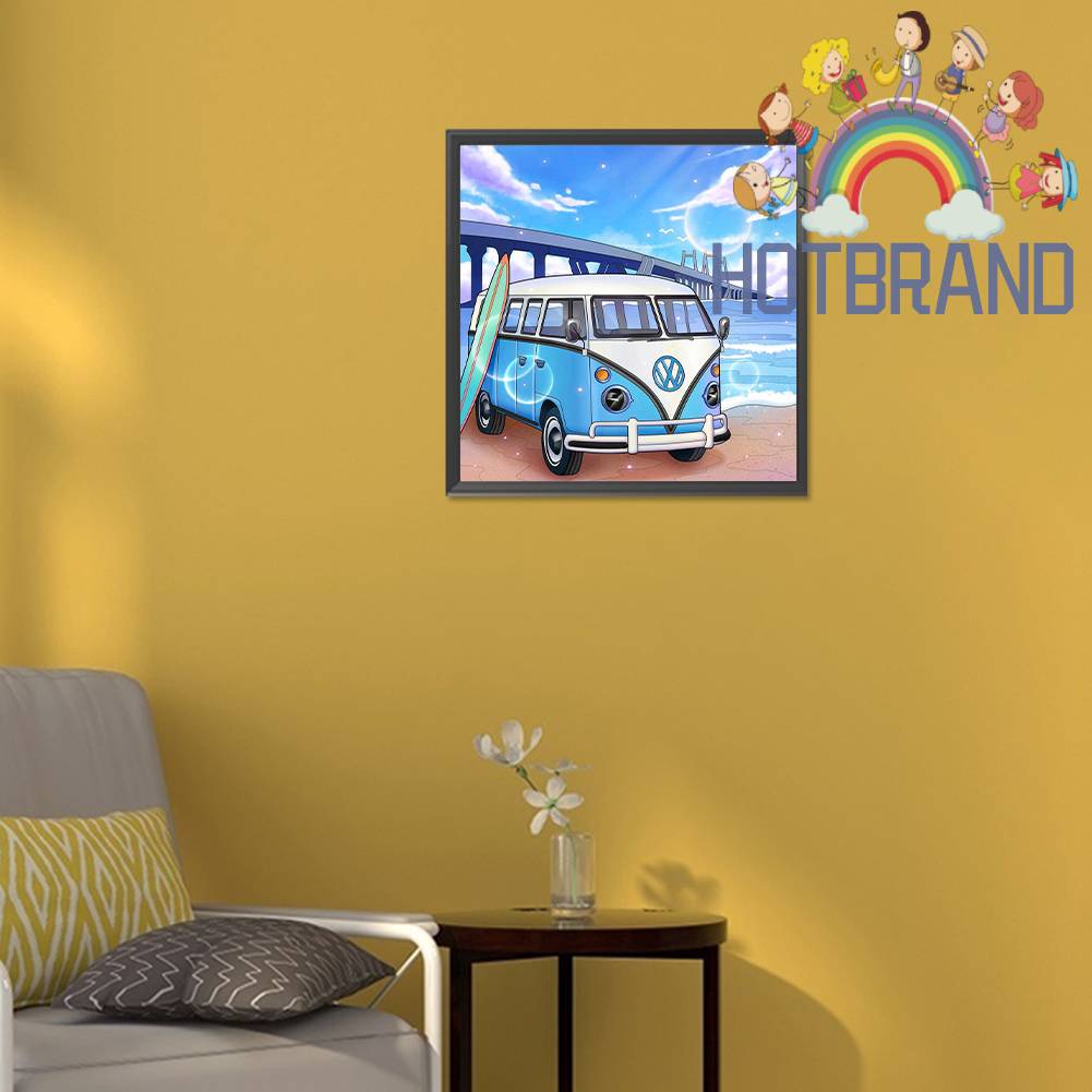 Tranh Đính Đá Kim Cương Toàn Bộ 5D DIY Hình Vẽ Xe Hơi