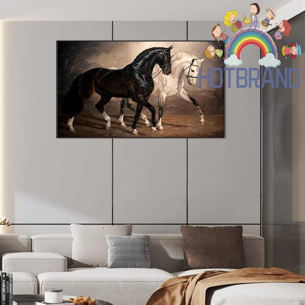 Tranh Đính Đá Kim Cương Toàn Bộ 5D DIY Hình Vẽ Ngựa